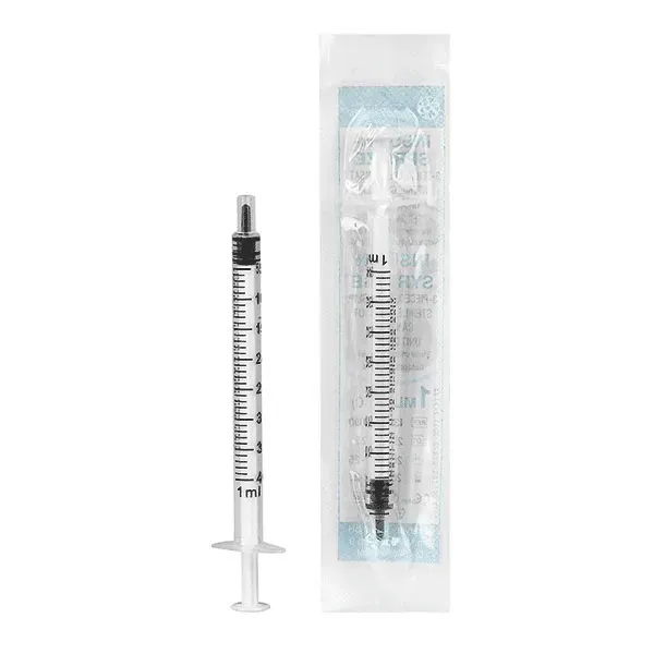 Injectiespuit 1 ml Luer met LDS Mediware
