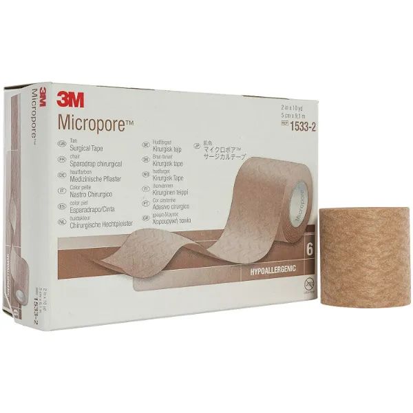 Micropore hechtpleister beige - 5 cm x 9,15 meter