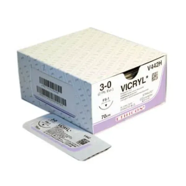 Vicryl hechtdraad 3-0 FS-2 naald 75 cm
