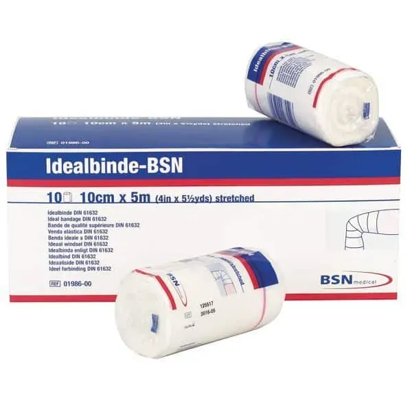 Idealbinde verband 5 m x 10 cm met cellofaan