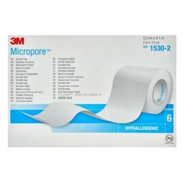 Micropore hechtpleister wit - 7,5 cm x 9.15 meter