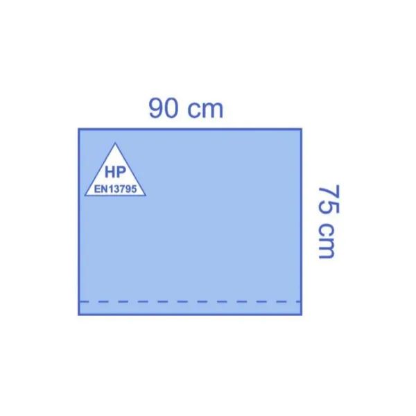 Afdeklaken Medline met plakstrip - 75 x 90 cm