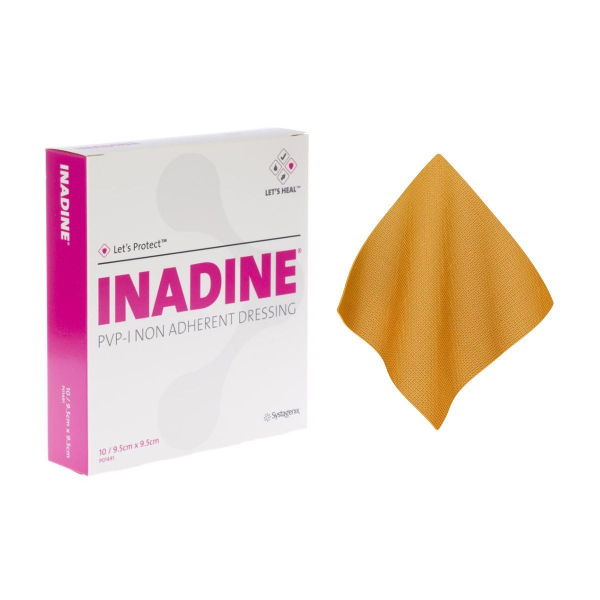 3M Inadine niet verklevend povidonjodiumverband 9,5 x 9,5 cm
