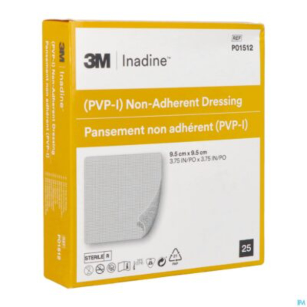 3M Inadine niet verklevend povidonjodiumverband