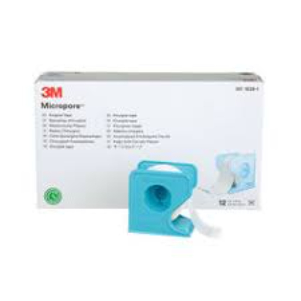 3M Micropore hechtpleister met dispenser 1,25 x 9,14 m