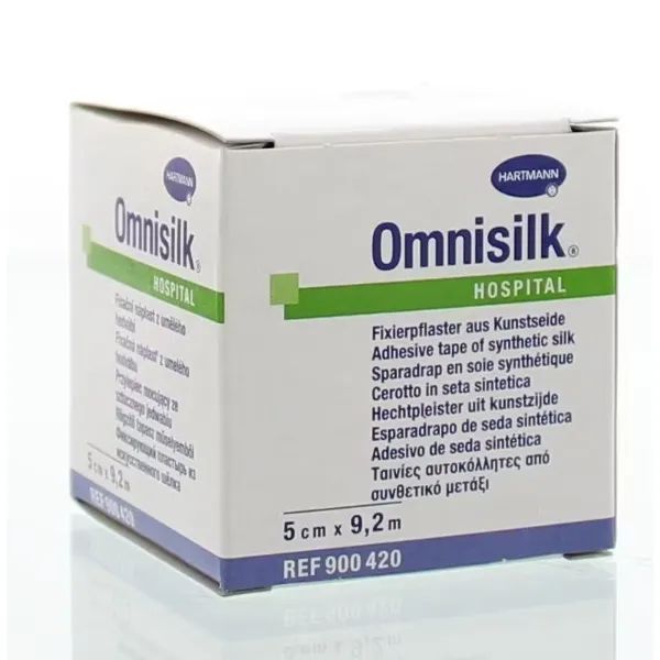 Hartmann Omnisilk hechtpleister - 5 cm x 9,2 meter