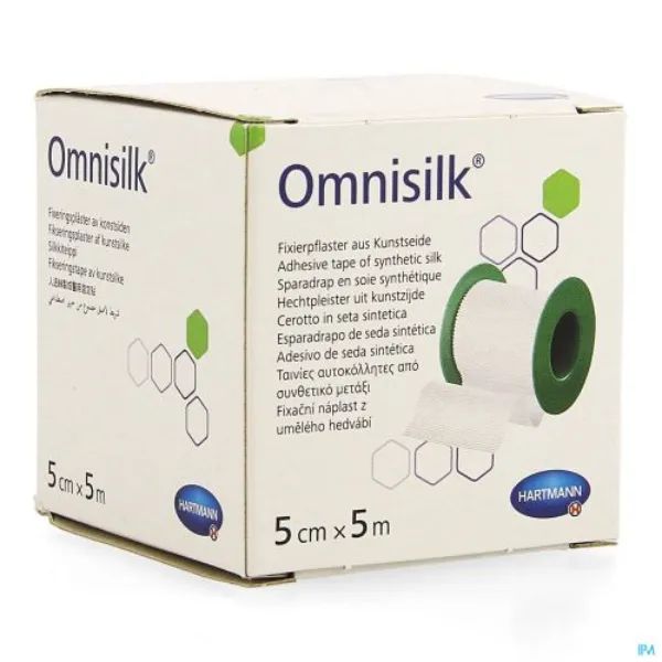 Hartmann Omnisilk hechtpleister - 5 cm x 5 meter