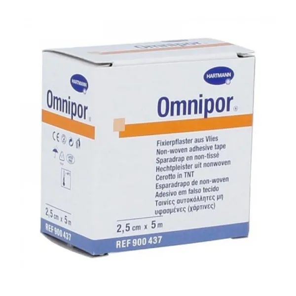 Hartmann Omnipor hechtpleister - 1 stuk, 2,5 cm x 5 meter