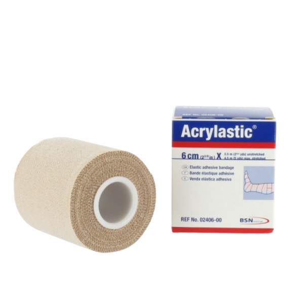 Acrylastic compressie- en steunverband - 2,5 meter x 6 cm