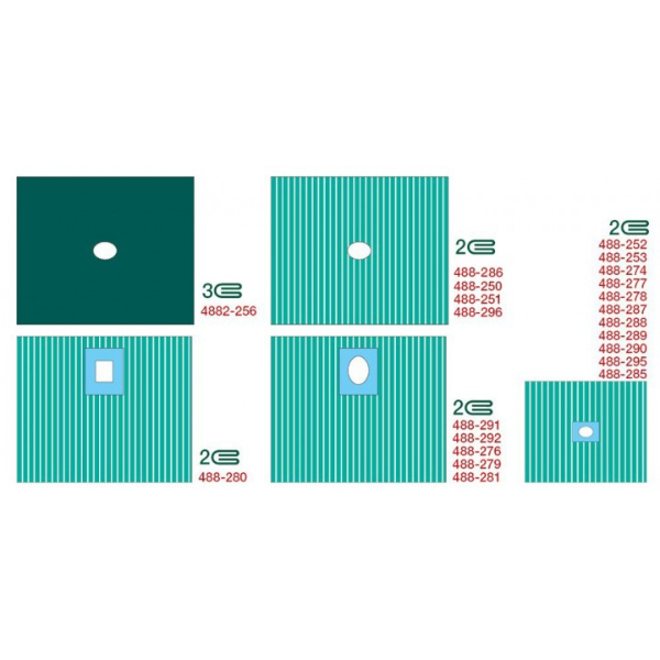Afdeklaken groen 2 laags met venster 6 cm