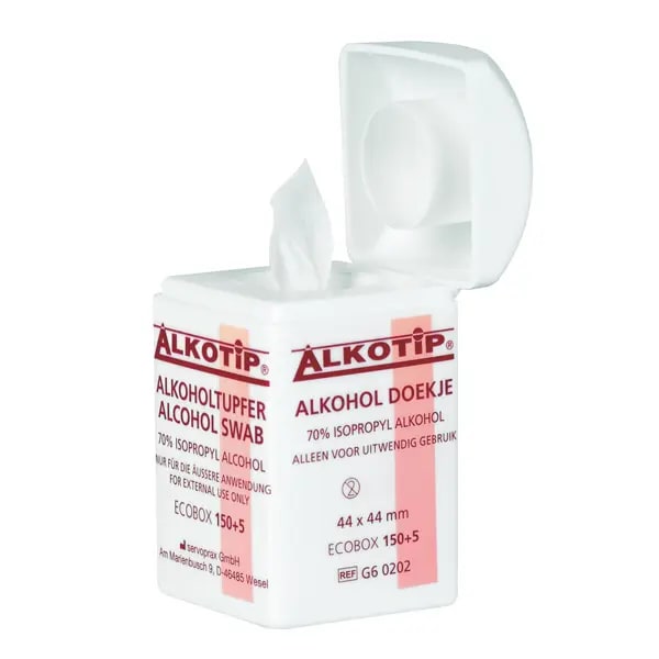 Alkotip alcoholreinigingsdoekje huid 44 x 44 mm