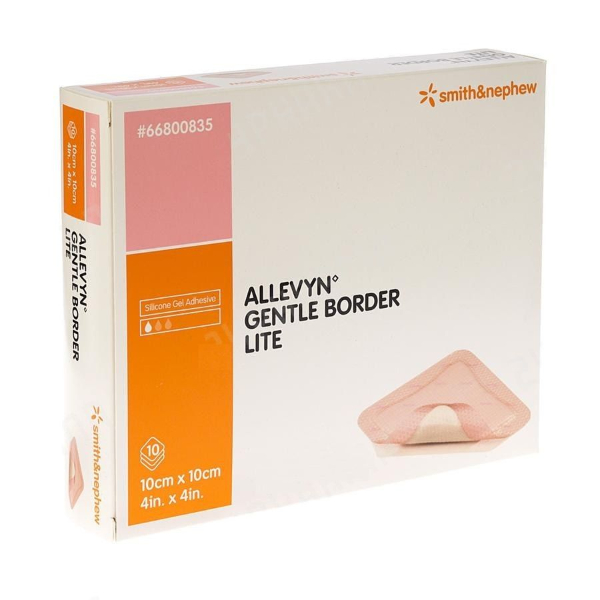 Allevyn Gentle Border Lite schuimverband - 10 x 10 cm