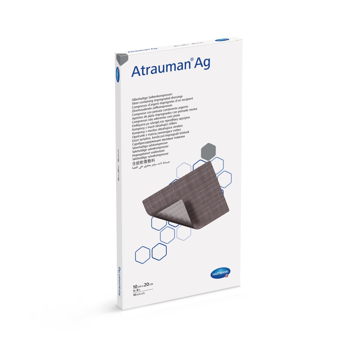 Atrauman AG niet-verklevend zilverhoudend barriereverband - 10 x 20 cm, foto 4 van 4