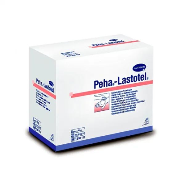 Hartmann Peha-Lastotel fixatiezwachtel rekbaar - 8 cm x 4 meter, 20 stuks