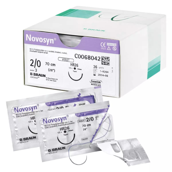 Bbraun Novosyn hechtdraad violet 2-0 70 cm HR26 RCP