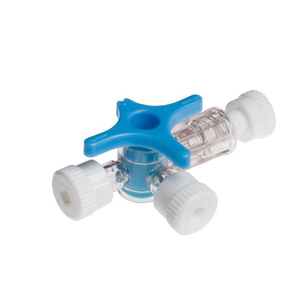 BD Connecta 3-wegkraan rotatie 360 gram - Blauw