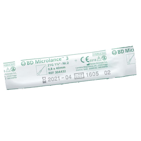 BD Microlance 3 Injectienaald - 21 G, 40 mm, foto 3 van 6