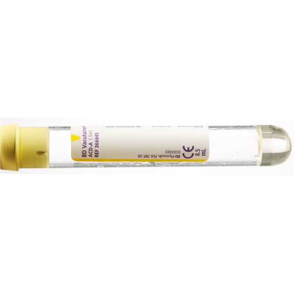 BD Vacutainer met 1,5ml ACD-A solution gele tubes 100st