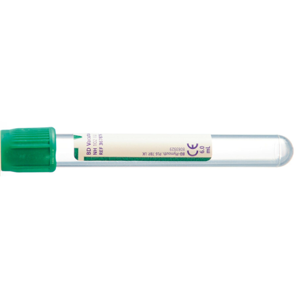 BD vacutainer Na-Heparin (17 IU/mL) - 6 ml
