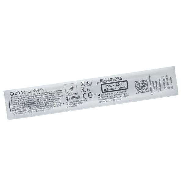 BD Yale spinaalnaald Quincke Tip - 90 mm, 22 G, foto 2 van 5
