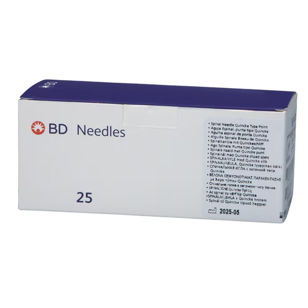 BD Yale spinaalnaald Quincke Tip - 90 mm, 22 G, foto 5 van 5