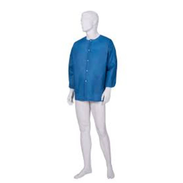 Beta Luxe OK jas lange mouw met drukknopen NW blauw maat M