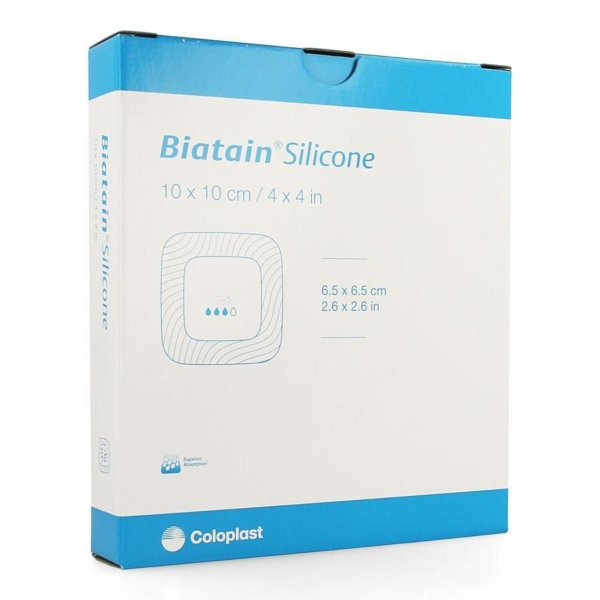Biatain Silicone schuimverband 10 x 10 cm