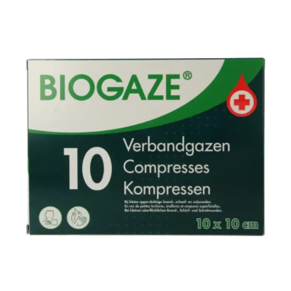 Biogaze zalfkompress 10 x 10 cm