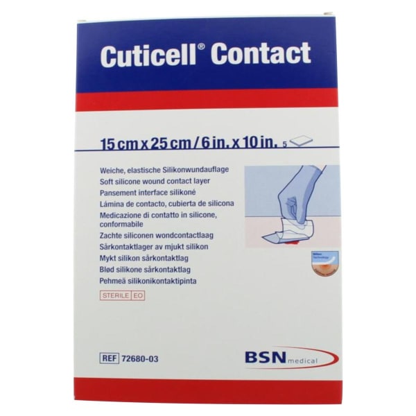 BSN Cuticell Contact siliconen wondcontactlaag - 15 x 25 cm