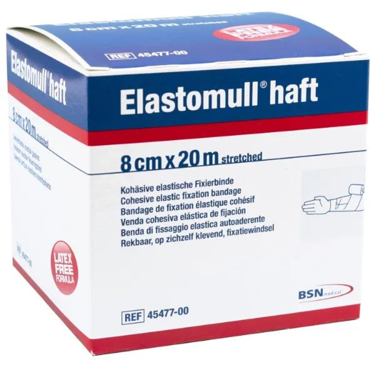 BSN Elastomull Haft fixatiewindsel klevend en elastisch - 8 cm x 20 meter