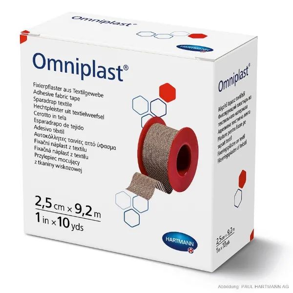 Hartmann Omniplast hechtpleister - 2,5 cm x 9,2 meter
