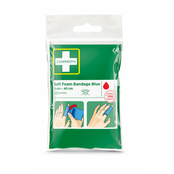 Cederroth Soft Foam Bandage Blue – Zakformaat 6×40 cm