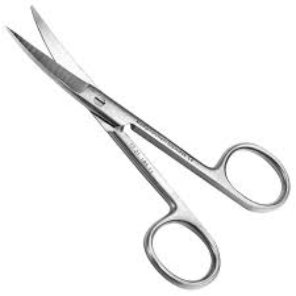 Schaar chirurgisch spits / spits 11 cm gebogen