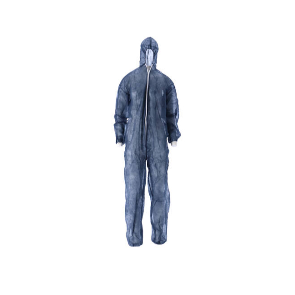 CMT pp non woven coverall, blauw, x-large, light weight, ritssluiting