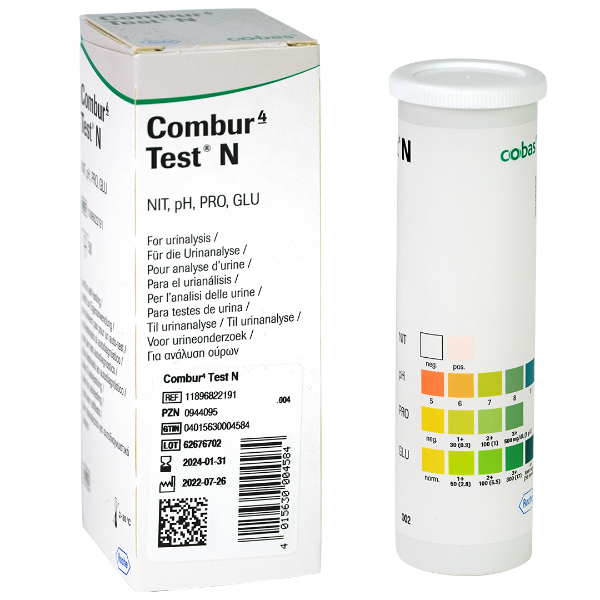 Combur 4 urine teststrips