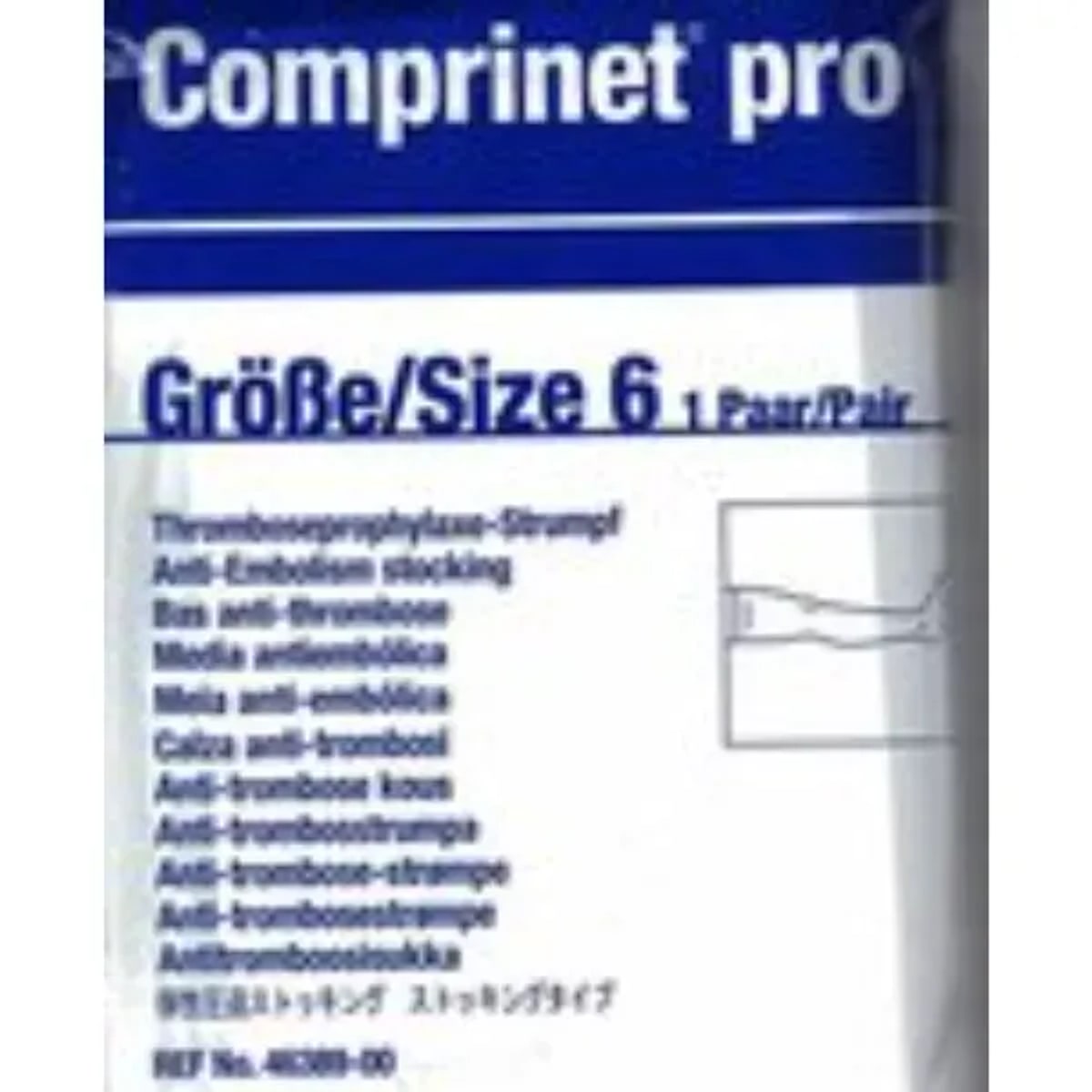 Comprinet Pro anti-emboliekous dij wit groot lang maat 6, foto 3 van 4