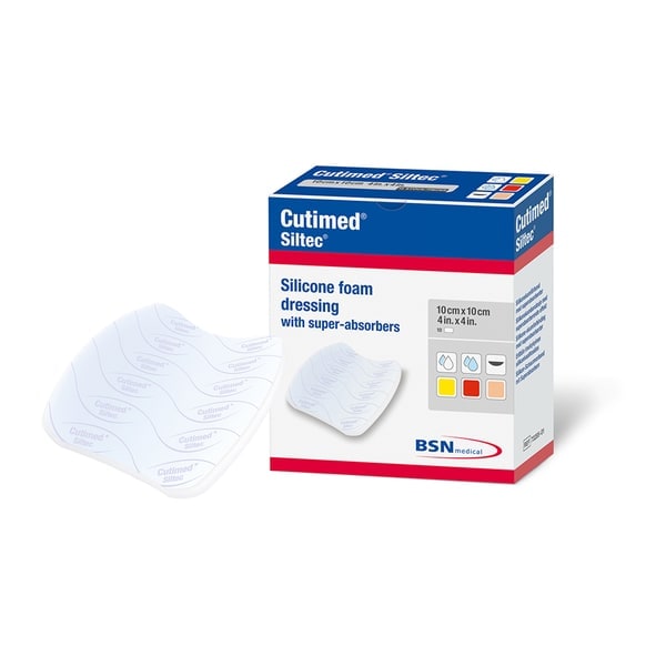 Cutimed Siltec schuimverband - 10 x 10 cm, foto 2 van 3