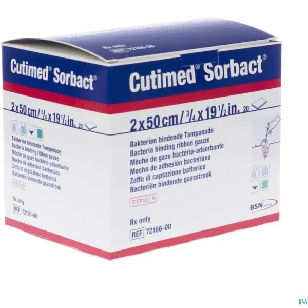 Cutimed Sorbact gaasstrook 2 x 50 cm