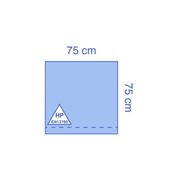 Afdeklaken Medline met plakstrip - 75 x 75 cm