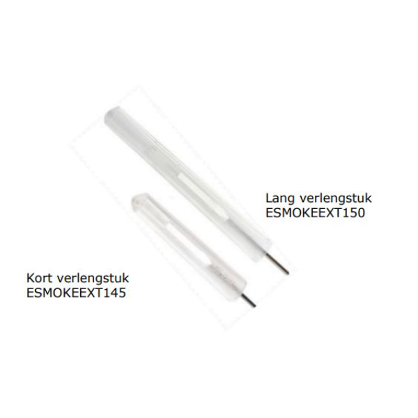 Diathermiepen met rookafzuiging short extender tip