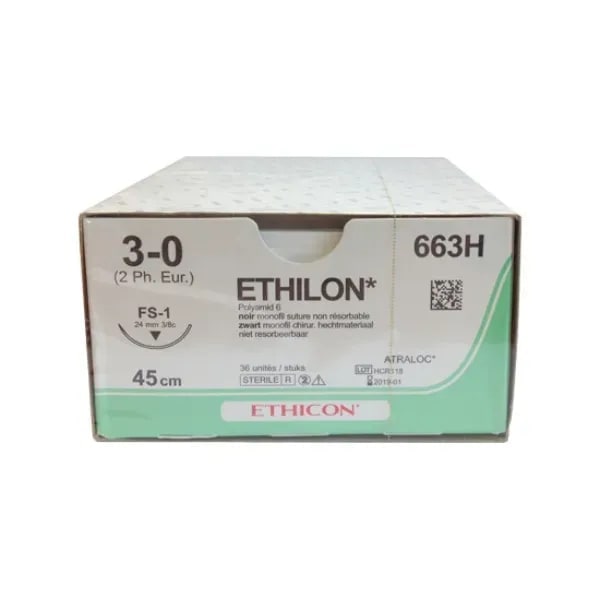 Ethilon hechtdraad 2-0 FS naald 45 cm, foto 6 van 6