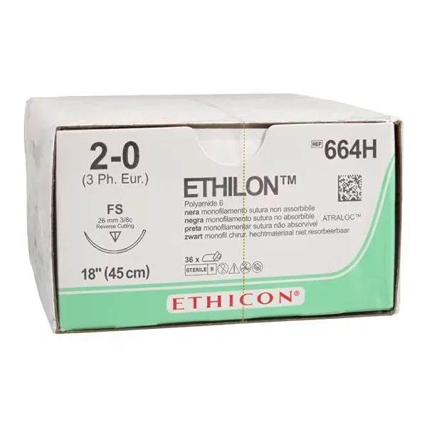 Ethilon hechtdraad 3-0 FS-2 naald 45 cm, foto 6 van 6