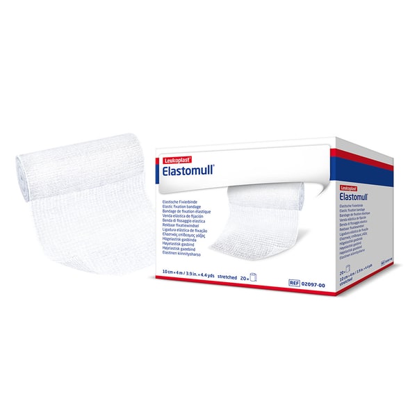 Fixatiewindsel elastisch Elastomull 4 m x 10 cm met cellofaan