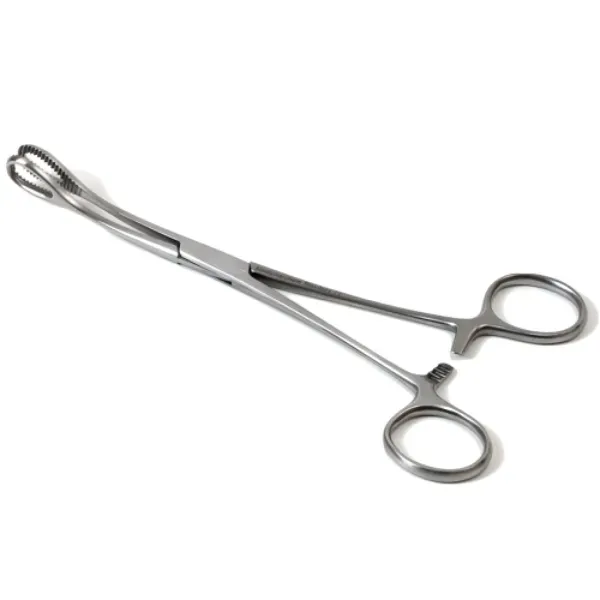 Foerster tampontang 25 cm gebogen rvs
