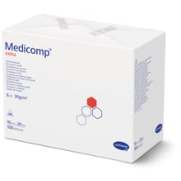Gaaskompres Medicomp 10 x 20 25 x 2 stuks 4 laags