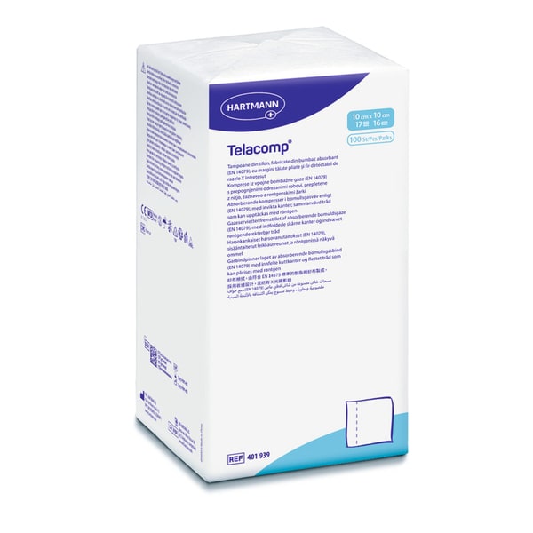 Gaaskompres Telacomp 10 x 10 cm per 10 stuks, foto 4 van 5