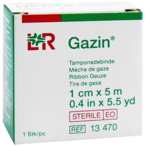 Gaasstroken Gazin tampongaas 5mx1cm steriel