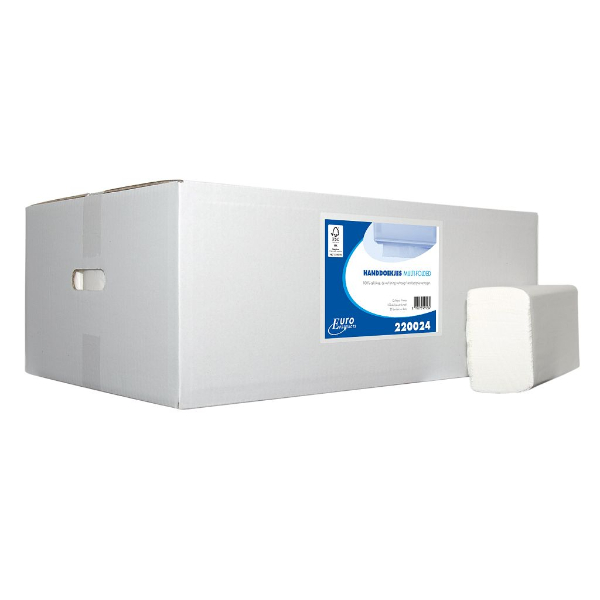 Handdoekpapier m-fold cellulose 2 laags 24 x 20,5 cm