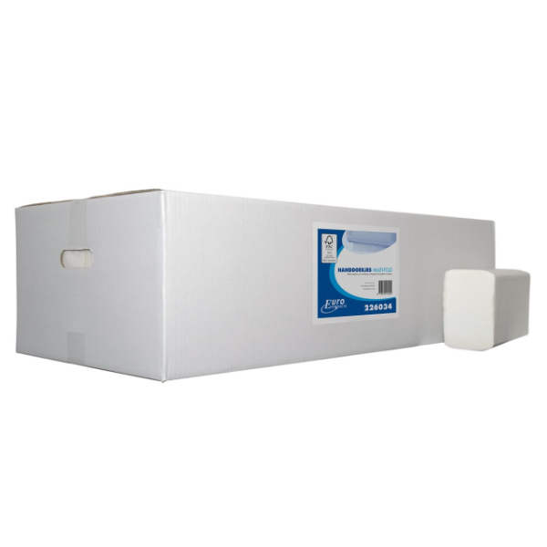 handdoekpapier M fold verlijmd cellulose 2 laags 32 x 20,3 cm
