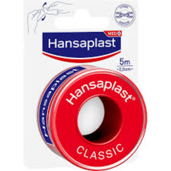 Hansaplast classic hechtpleister 5m x 2,5 cm